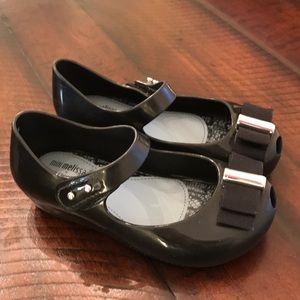 Mini Melissa + Jason Wu Black Ballet Flats